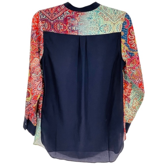 Soft Surroundings Boho Agra Tunic Top Paisley Floral Print Blouse - Sz XSP - Picture 2 of 15